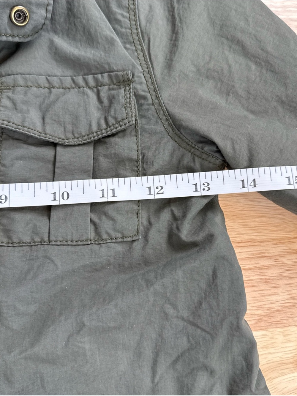 Old Navy Kids Green Fleece Lined Coat Needs Zipper Still Buttons Size 5T - Picture 3 of 8